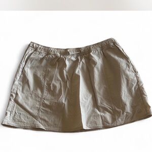 Tan Skirt with Elastic Waist